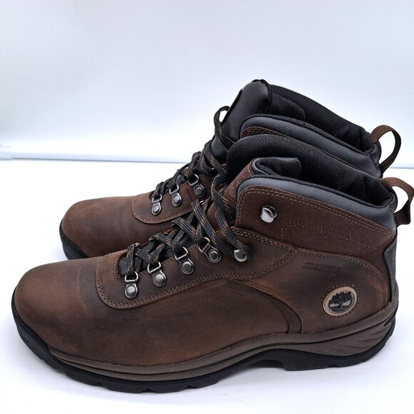 Timberland Men's Flume Mid Waterproof Hiking Boot, Dark Brown - Size 11.5 - Picture 3 of 16